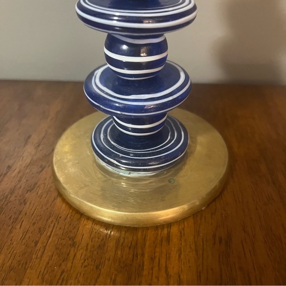 Vintage brass and glass candle holder. Made in India. - Picture 3 of 10